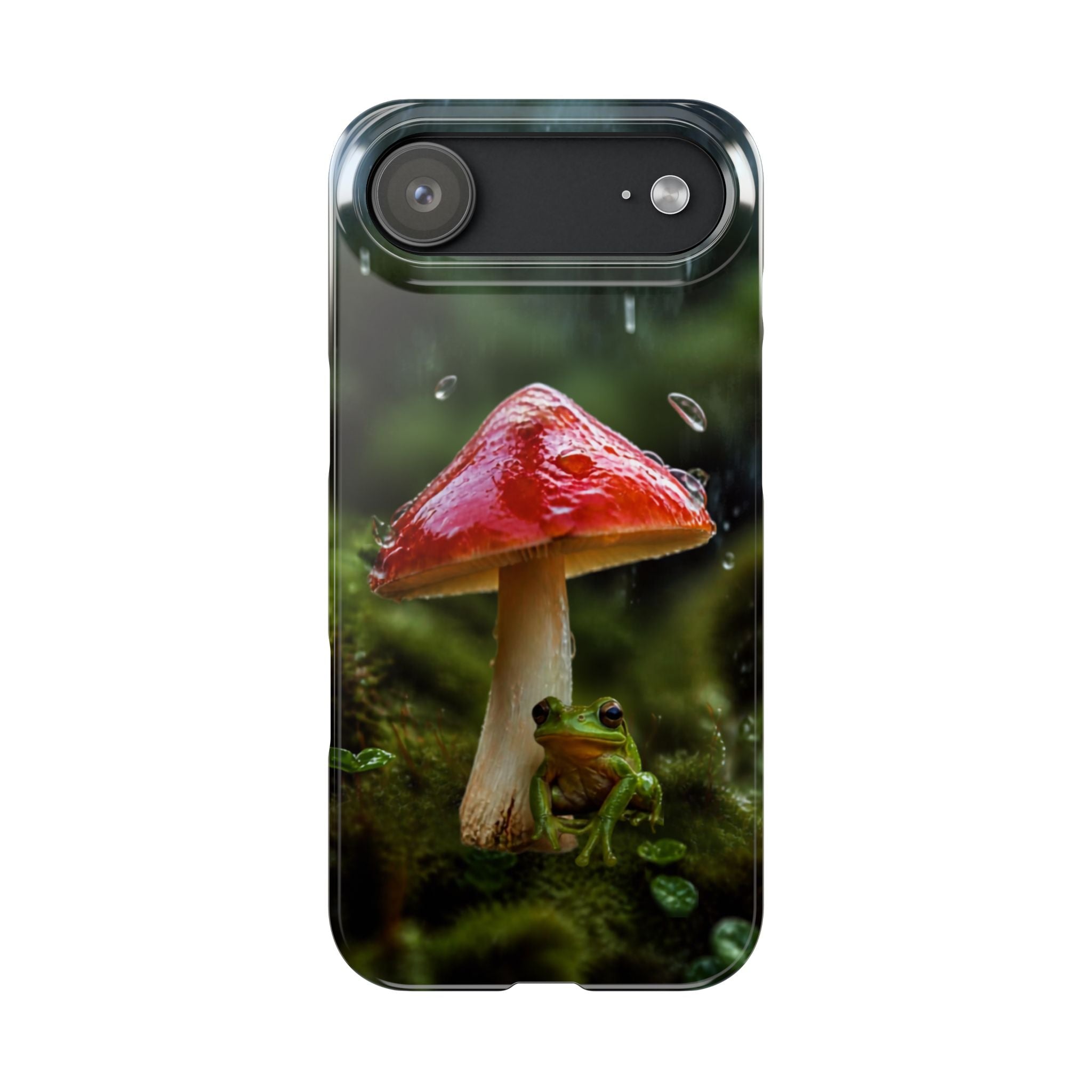 Slim Phone Case — Enchanted Mushroom & Frog Forest Phone Cover
