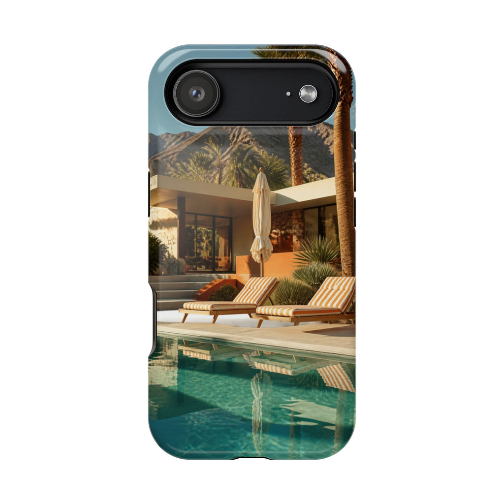 Phone Case — Midcentury Poolside Villa Impact-Resistant Phone Case