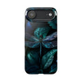 Dragonfly Night Slim Phone Case — Teal Botanical Winged Design
