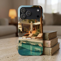 Phone Case — Midcentury Poolside Villa Impact-Resistant Phone Case