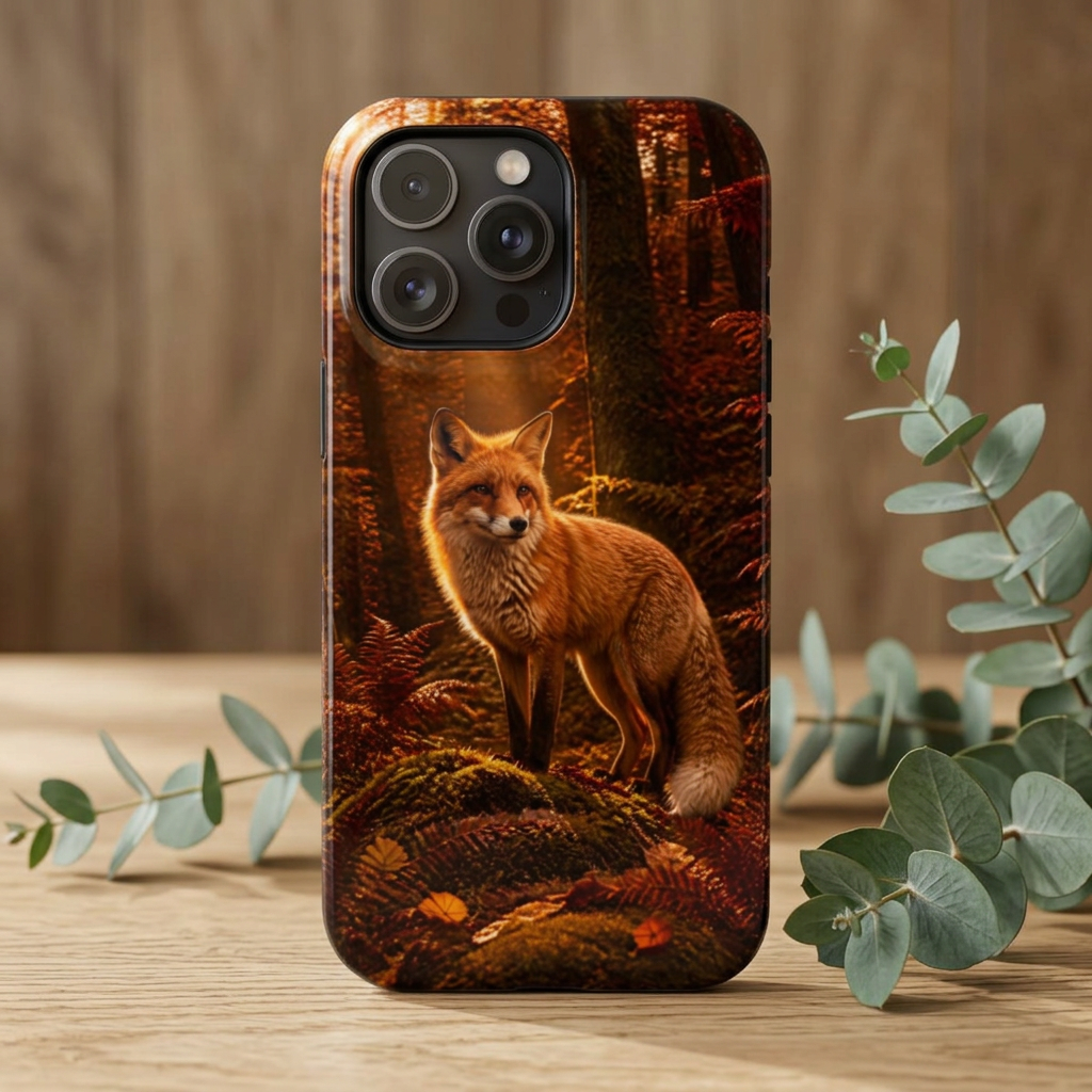 Autumn Fox Impact-Resistant Phone Case — Forest Wildlife Protective Cover