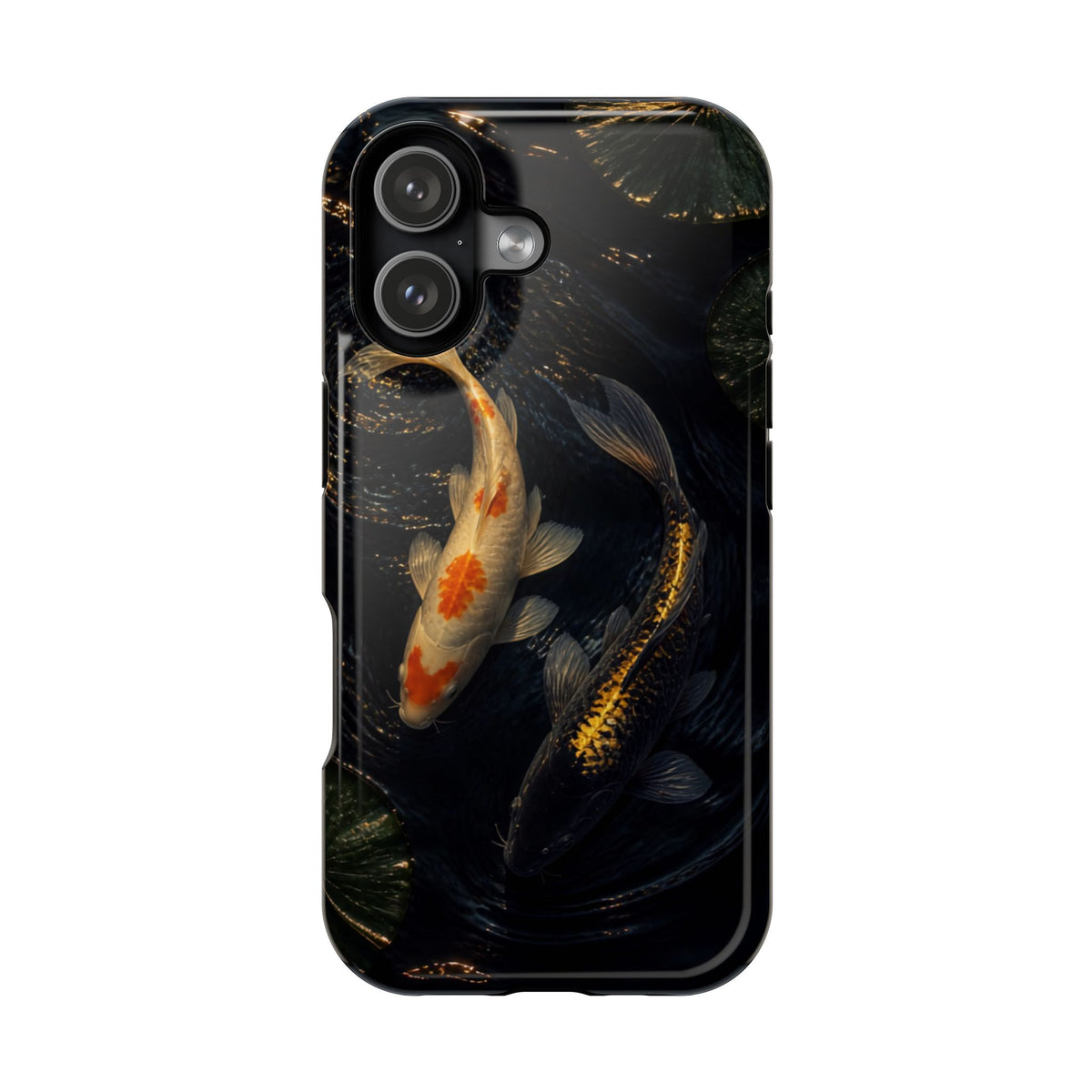 Koi Pond Magnetic Impact-Resistant Phone Case — Dark Waterfish Design