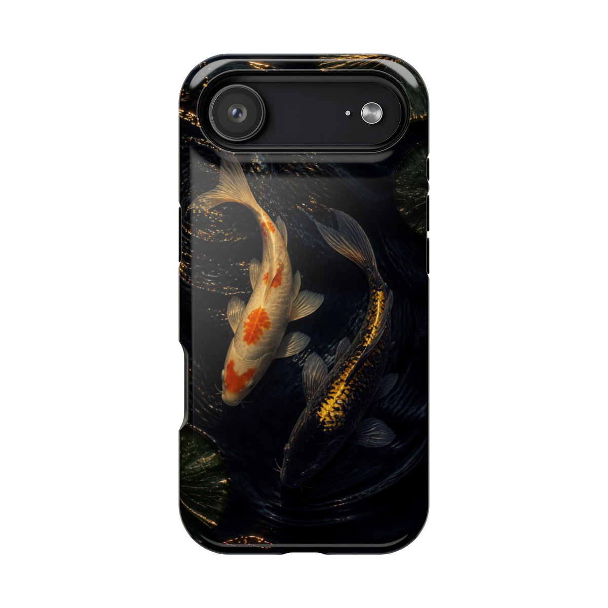 Koi Pond Magnetic Impact-Resistant Phone Case — Dark Waterfish Design