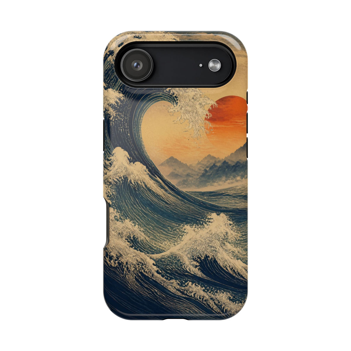 Phone Case — Vintage Japanese Wave Sunset Magnetic Impact-Resistant